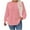 Pink, variant on BiZtdJrK Womens Plus Size Pullover Tops Waffle Knit Cuff Long Sleeve Casual Sweatshirts Loose Fit Solid Fall Sweatshirt Pink L
