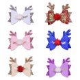 thumbnail image 1 of Pinzas para el pelo con lazo, horquillas para niñas con purpurina, pasadores para el pelo, accesorios bonitos para el cabello para vacaciones, el mejor regalo para niños, 6 uds., 1 of 5