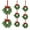 Red-8pc, variant on JEWLALO 4PC Small Christmas Norfolk Wreaths, 8" Mini Wreaths for Kitchen Cabinets with Bow Ribbon, Real Touch Norfolk Pine Decorative Hanging Greenery for Xmas Window Door Farmhouse Decor (Red)