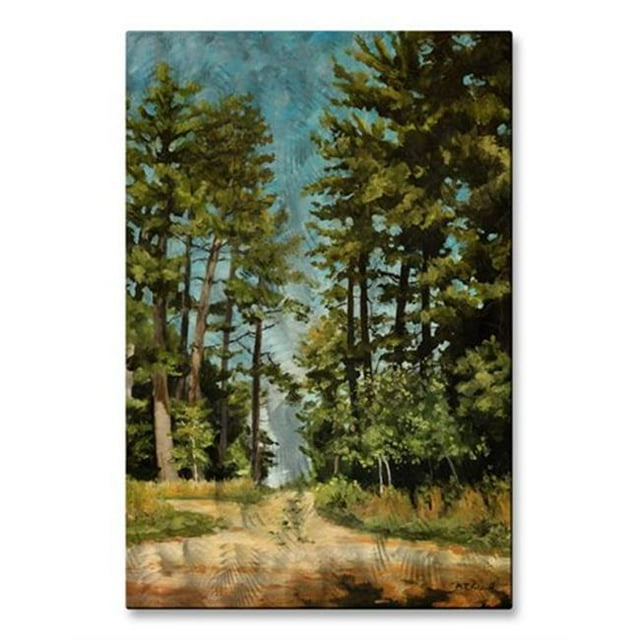 All My Walls 0156ME00001 Pines At Periwinkle Metal Wall Decor, Green & Tan - Small