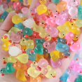 thumbnail image 6 of LAMIRO 20 Pack Glow in the Dark Rubber Ducks Mini Luminous Resin Sculptures Diy Craft Party Decor Potted Plant Accents, 6 of 7