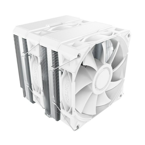 MONTECH NX600 Dual-Tower CPU Air Cooler with 6 Heatpipes & Premium Top Cover, White