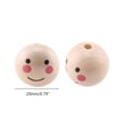 thumbnail image 4 of Aellinatey 100pcs Wood Doll Head Beads DIY Jewelry Making Crafts Cute Smiling Face Loose, 4 of 13