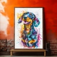 thumbnail image 4 of Dachshund Canvas Wall Art, Modern Cute Colorful Dachshund Canvas Dog Art Pictures Wall Decor for Kids Bedroom Decoration Unframed 8x12 inches, 4 of 5