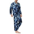 thumbnail image 3 of Kll Blueberry Sleepwear Mens Flannel Pajamas,Long Cotton Pj Set, 3 of 9