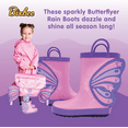 thumbnail image 2 of Bixbee Butterflyer Pink Rain Boots, 2 of 7