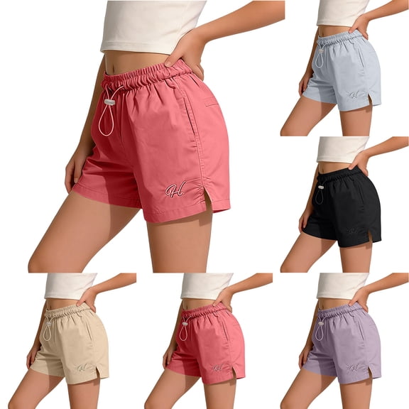 DJDLJWCJ Girls Athletic Shorts Girls Athletic Shorts Quick Dry Lightweight Baggy Shorts Casual Breathable Running Shorts Black Size 6