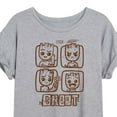 thumbnail image 3 of Marvel Guardians of the Galaxy - Groot Grid - Women's Oversized Graphic T-Shirt, 3 of 5