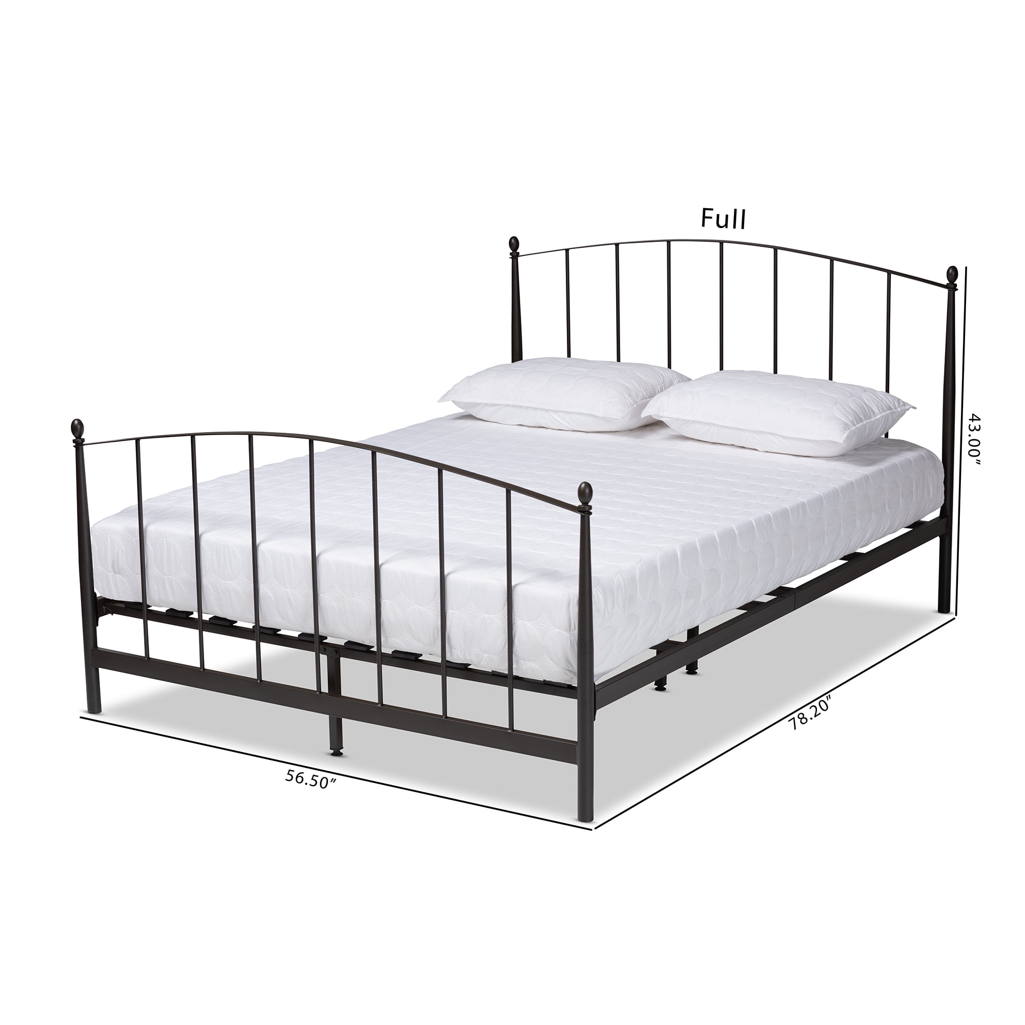 Baxton Studio Lana Modern Engineered Wood Platform Bed, Queen, Black