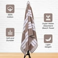 thumbnail image 4 of Superior Oversized Cabana Stripe Niantic Beach Towel, Taupe, 4 of 13