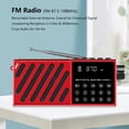thumbnail image 3 of Portable Pocket FM Radio,Wireless Bluetooth Speaker,Solar Rechargeable Handheld Radio with LED Display,TF Card/USB Playback,MP3 Player,Recording,Emergency Light,Perfect for Home,Outdoor,Emergency Use, 3 of 7
