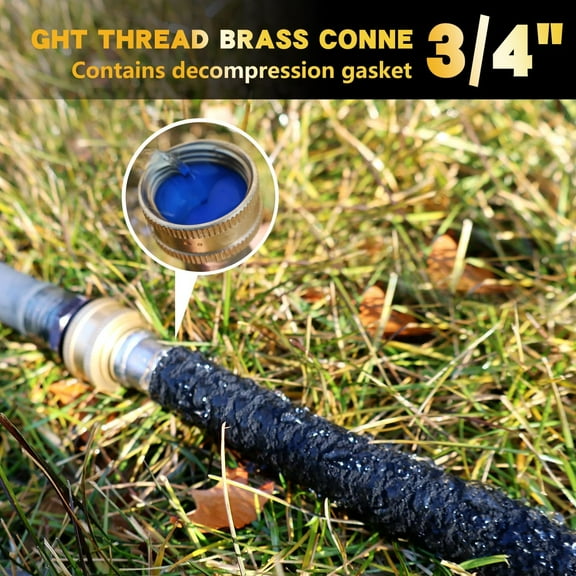 5/8’’ Soaker Hose 25 ft 3 Pack, Heavy Duty Garden Soaker Hoses with Solid Brass Fitting, Rubber Drip Hose for Garden Beds, Vegetable, Lawn, Trees Watering Irrigation (75 ft)