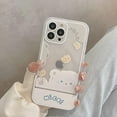 thumbnail image 2 of Compatible with iPhone Case,Cute Cartoon Bear Kickstand Holder Stand Camera Lens Protection Clear Soft Shockproof Cover Phone Case (White,iPhone 14 Plus), 2 of 6