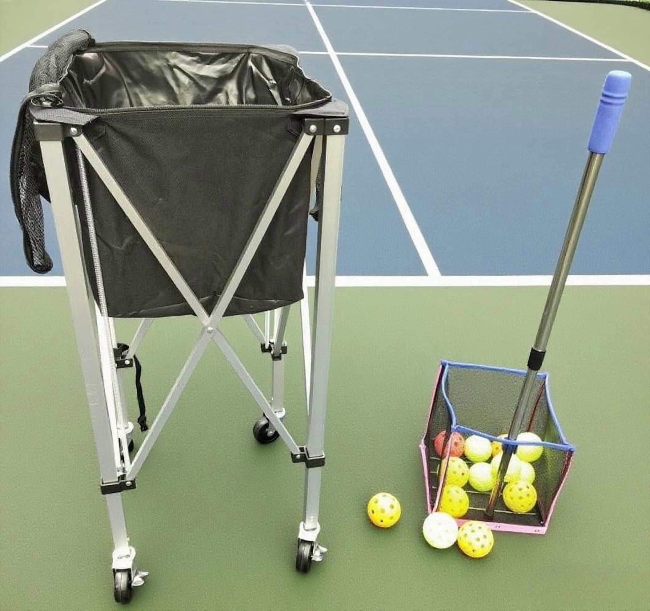 Pickleball bags  with  aluminum alloy bracket  - 180 Ball Capacity with Wheels  Suitable for serve training   tennis balls, pickles, table tennis balls, ocean balls, baseballs, badminton balls, etc