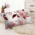 thumbnail image 4 of Throw Pillow Covers Watercolor Flower Rose Floral Maroon Allover Cushion Pillow Case Home Decor Pillowcase 12x20 Inches, 4 of 6