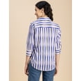 thumbnail image 4 of Moomaya Cuff Sleeves Spread Collar Cotton Shirt - Women's Casual Printed Shirt, 4 of 9
