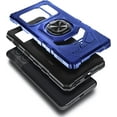 thumbnail image 3 of Nagebee Phone Case Compatible for OnePlus 10T 5G with Tempered Glass Screen Protector (Full Coverage), Full-Body Protective [Military-Grade], Magnetic Car Mount Ring Holder Heavy-Duty Case (Blue), 3 of 6