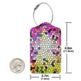 thumbnail image 4 of Disketp 4 Pcs Luggage Tag For Suitcase,Colorful Tie Dye Stained Glass 3 Leather Baggage Tag With Stainless Steel Loop Privacy Cover For Women Men Girls, 4 of 5