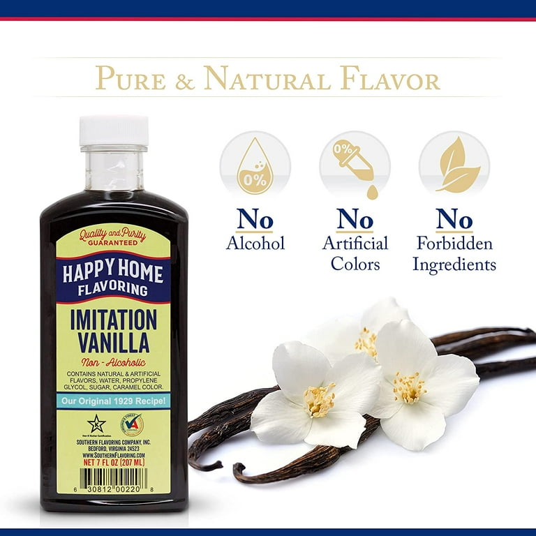  Happy Home Flavoring Imitation Rum Baking Flavor Emulsion -  Certified Kosher, 4 oz. : Grocery & Gourmet Food