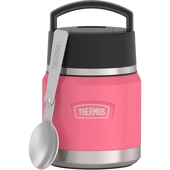 Thermos 12 oz. Icon Kid's Stainless Steel Food Jar w/ Spoon - Hot Pink