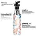 thumbnail image 3 of ALAZA Watercolor Seashell Coral Water Bottle Insulated Flask Stainless Steel Straw Lid 20 oz, 3 of 6