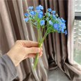 thumbnail image 3 of Paquete pequeño de flores artificiales para decoración de habitación, paquete de 42 cabezas de Babysbreath, blanco, azul, Navidad, boda, 3 of 4