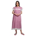 thumbnail image 2 of Moomaya Chemise de Nuit à Manches Courtes pour Femmes, en Coton Imprimé, 2 of 6