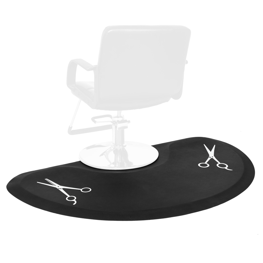 Tapis Anti-fatigue Demi-cercle Pour Salon De Coiffure/barbier - 156x93 Cm, épaisseur 2 Cm - Antidérapant, Imperméable - Confort Debout Prolongé