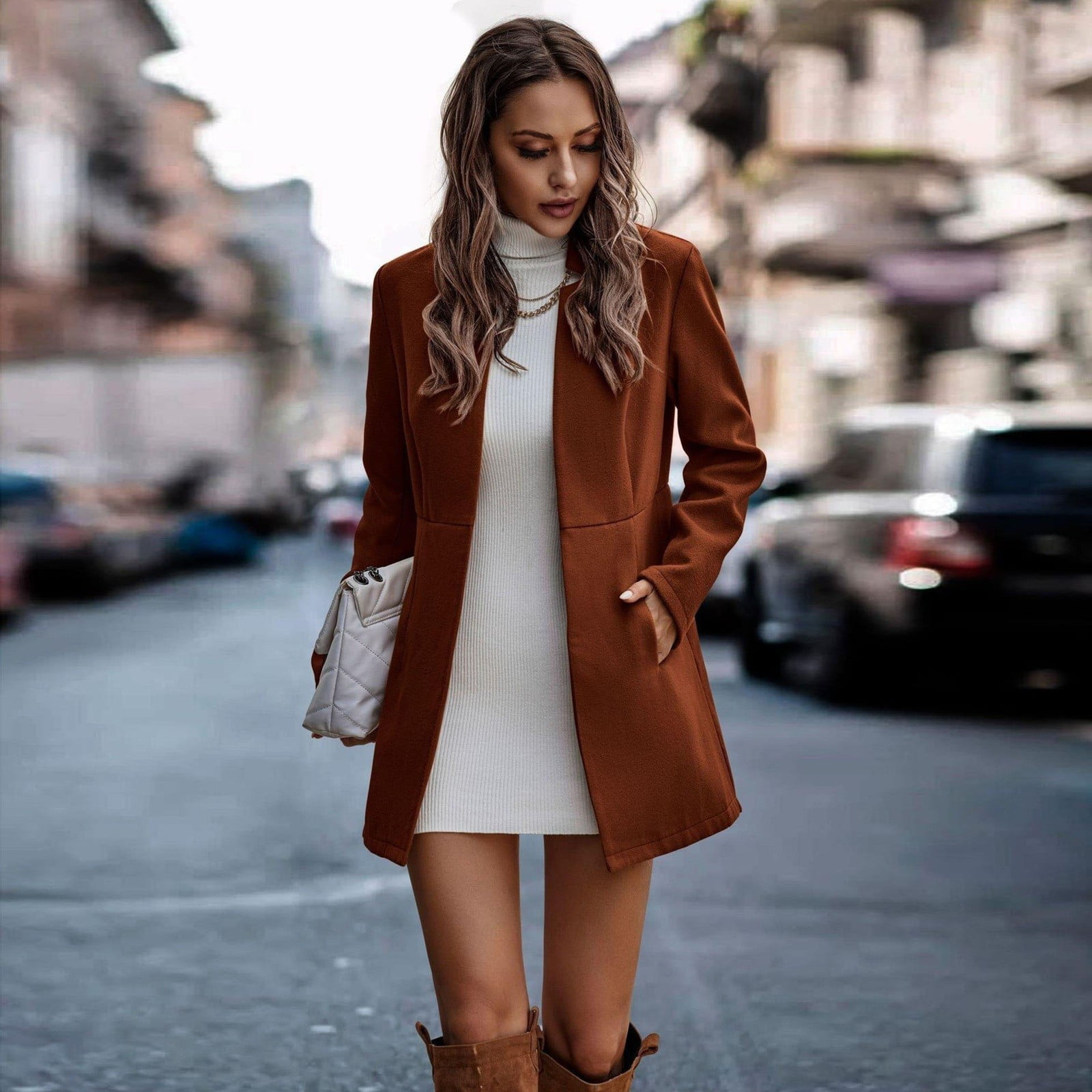 Amazon.com: Women's Winter Jacket Long Solid Female Coat