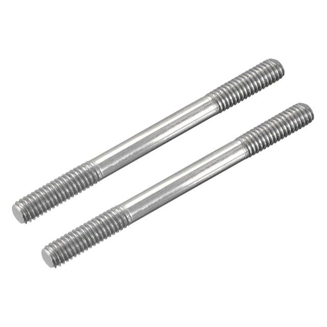 Unique Bargains M3x30mm 304 Stainless Steel Push Rod Double End Threaded Rod for DIY, 2Pack