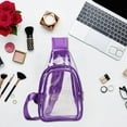 thumbnail image 2 of openpig Clear bags Crossbody Sling Bag Fanny Pack Backpack Purses for Women Men, Crossbody Bag Transparent Sling Shoulder Purse Casual Chest Pack Handbag Purple, 2 of 3