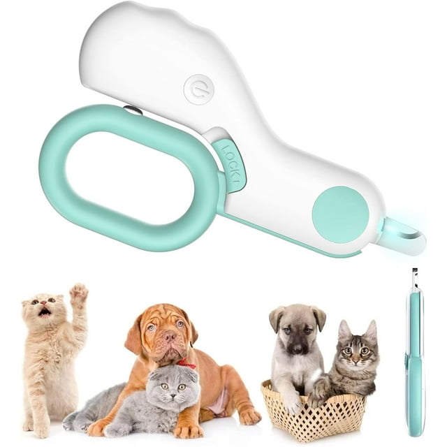 Pet Nail Trimmers for Small Animals, Cat Dog Nail Clippers with Adjustable LED,Best Cat Claw Care Kit for Home Care, Professional Pet Claw Tools for Tiny Dog Cat Rabbit Bird Puppy Kitten