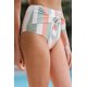 thumbnail image 3 of ABPHQTO Braguitas de bikini de talle alto con lazo en la parte delantera y estampado de rayas multicolor para mujer, 3 of 5