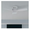 thumbnail image 2 of Harbor Breeze Mazon 44-in White with White/Driftwood Blades Integrated LED Indoor Flush Mount Ceiling Fan with Light and Remote (3-Blade), 2 of 5