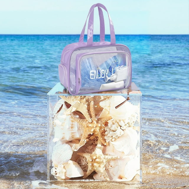 Dvkptbk Beach Pocket Beach Bags Sandproof Dry and Wet Separation Swimming Bag Mesh Beach Bag for Swim Pool Bag Beach Tote Bag Grocery Storage Net Bag Swimming
