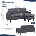 Walsunny Convertible Sectional Sofa Couch LShaped Couch with Modern