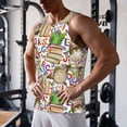 thumbnail image 5 of Fuzoiu Owl Back To School Print Men's Workout Tank Tops,Sleeveless Gym Shirt Quick Dry,Fitness Bodybuilding T-Shirt,Muscle Athletic Workout Tee-Large, 5 of 7