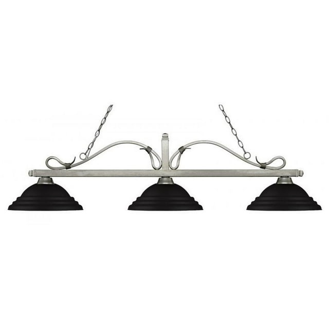 Z-Lite Melrose 3 Light Billiard Light in Antique Silver