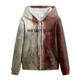 thumbnail image 4 of KPOPLK Toddlers and Babies' Zip Hoodie Sweatshirt(3-4 Years,Brick Red), 4 of 5