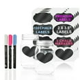 thumbnail image 1 of JPACO Chalkboard Labels for Jars - 104 Premium Large Labels and 3 Erasable Chalk Markers, 1 of 8