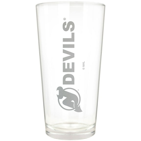 New Jersey Devils Etched 16oz. Vertical Rally Cry Pint Glass