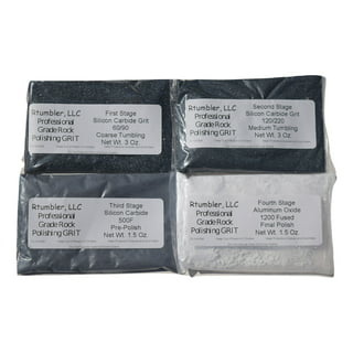 Sackorange 6 Pounds Rock Tumbler Refill Grit Media Kit, Abrasive Tumbling Kit for Stone Polisher - Compatible with Any Brand