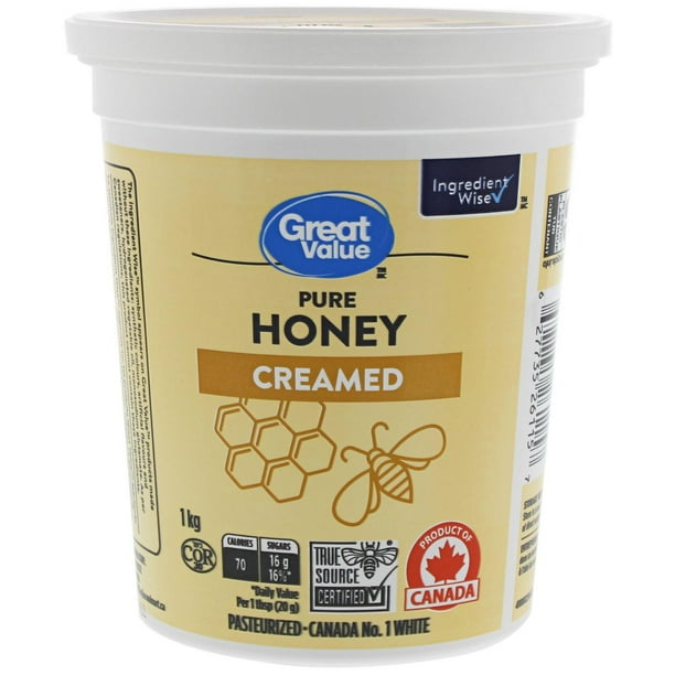 Great Value Pure Creamed Honey, 1 kg Walmart.ca