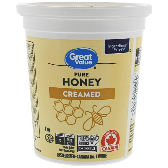Great Value Pure Creamed Honey, 1 kg