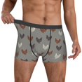 thumbnail image 2 of Cauagu Rooster Print Boxer Briefs for Men,Comfortable Breathable Men's Underwear Moisture Wicking Underpants -X-Large, 2 of 8