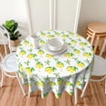 thumbnail image 2 of Lemon Tablecloth Round Tablecloth 60 Inch,Summer Floral Table Cloth Waterproof Wipeable Table Cover for Indoor Outdoor Dining Table Picnic Holiday Party Decoration, 2 of 6
