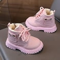 thumbnail image 5 of Eltusu Girls Snow Boots, Thermal Windproof No Slip Lace-up Winter Booties Pink Size 9.5(Little Kids), 5 of 5