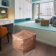 thumbnail image 3 of Housse de Pouf en Cuir PU Housse de Tabouret Repose-Pieds Pouf Carrée, 3 of 8