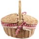 thumbnail image 1 of Cesta de picnic de mimbre estilo campestre con tapa, asa y forros para picnics, fiestas y barbacoas, 1 of 8