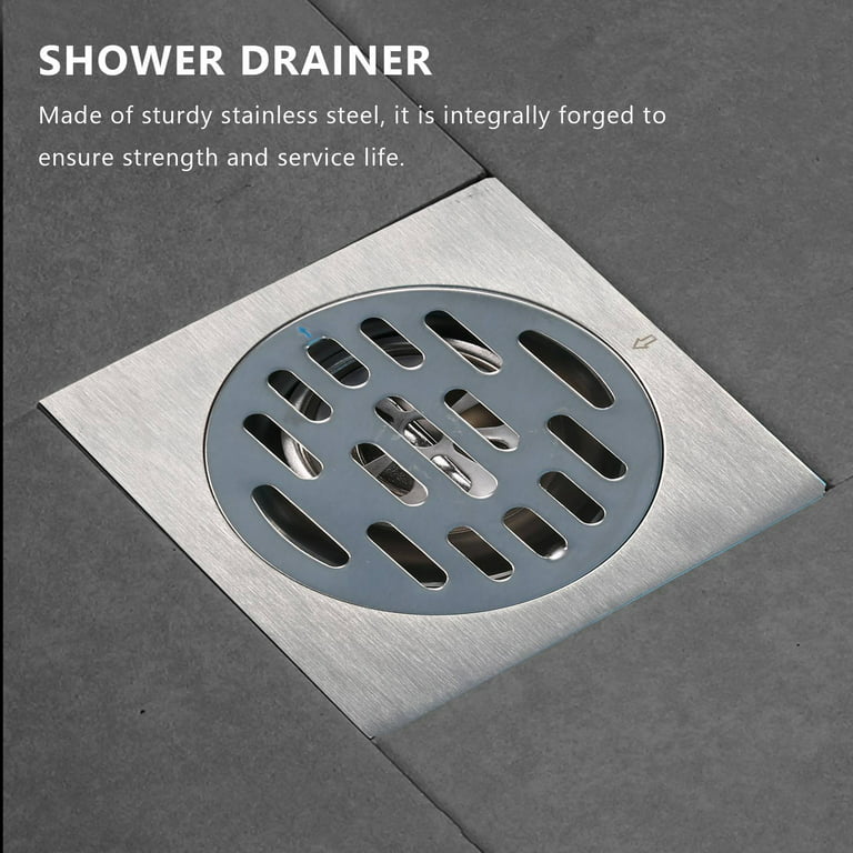 Thick Stainless Steel Anti-odor Square Floor Drain Waste Drain Cover Hotel Bathroom  Shower Drain 10